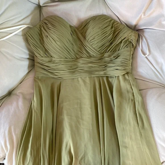 best length for bridesmaid dresses Eliza Maxi Dress, in Moss Green Luxe Satin | Show Me Your Mumu main image 1